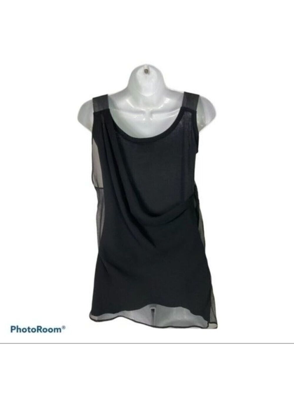 Simply Vera Vera Wang Chiffon Draped Top XS - Picture 5 of 7